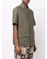 Chemise à manches courtes olive Nanushka