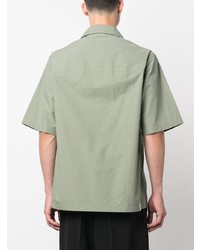 Chemise à manches courtes olive Jil Sander