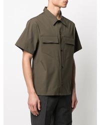 Chemise à manches courtes olive Bottega Veneta