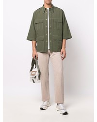 Chemise à manches courtes olive Acne Studios