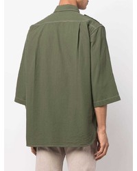 Chemise à manches courtes olive Acne Studios