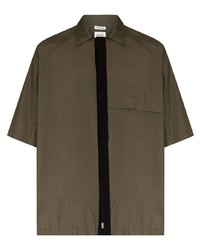 Chemise à manches courtes olive Tom Wood