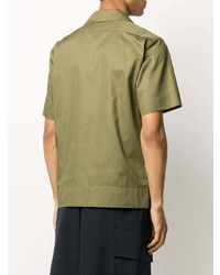 Chemise à manches courtes olive Christian Pellizzari