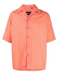 Chemise à manches courtes orange Costumein