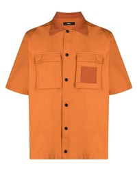 Chemise à manches courtes orange Diesel