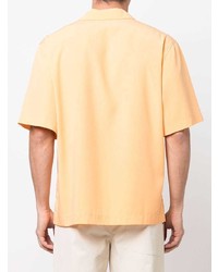 Chemise à manches courtes orange MSGM