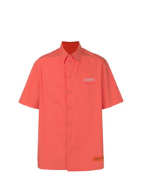 Chemise à manches courtes orange Heron Preston