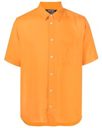 Chemise à manches courtes orange Jacquemus