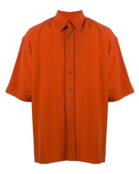 Chemise à manches courtes orange Nanushka