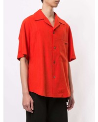 Chemise à manches courtes orange Wooyoungmi