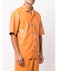 Chemise à manches courtes orange Nanushka