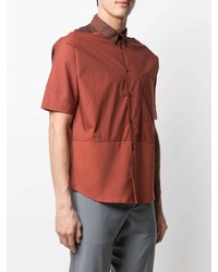 Chemise à manches courtes orange Stephan Schneider