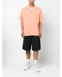 Chemise à manches courtes orange MSGM