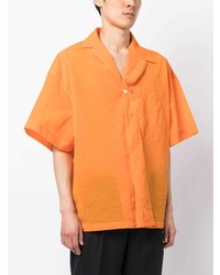 Chemise à manches courtes orange Kolor