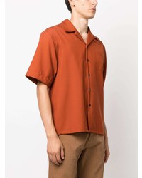 Chemise à manches courtes orange Marni
