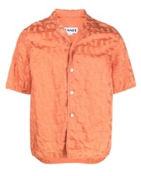 Chemise à manches courtes orange Sunnei