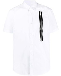Chemise à manches courtes ornée blanche DSQUARED2