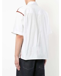 Chemise à manches courtes ornée blanche Marni