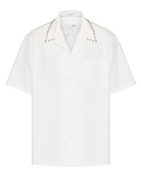Chemise à manches courtes ornée blanche Valentino Garavani