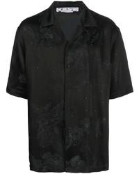 Chemise à manches courtes ornée noire Off-White