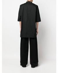 Chemise à manches courtes ornée noire Rick Owens