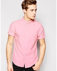 Chemise à manches courtes rose Asos