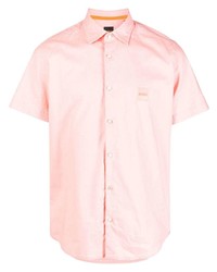 Chemise à manches courtes rose BOSS