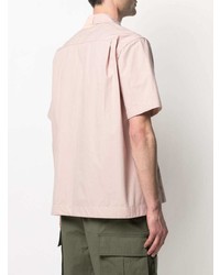 Chemise à manches courtes rose Sacai