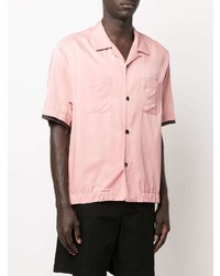 Chemise à manches courtes rose Sacai