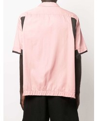 Chemise à manches courtes rose Sacai