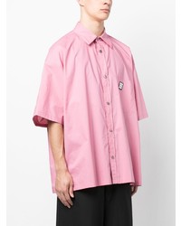 Chemise à manches courtes rose Ambush