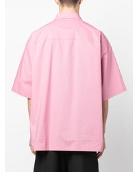Chemise à manches courtes rose Ambush