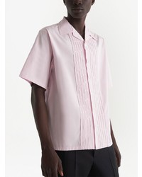 Chemise à manches courtes rose Prada