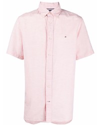 Chemise à manches courtes rose Tommy Hilfiger