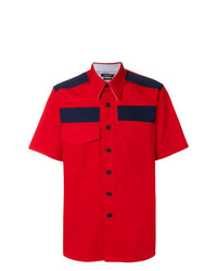 Chemise à manches courtes rouge et bleu marine Calvin Klein 205W39nyc