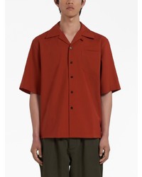 Chemise à manches courtes rouge Marni