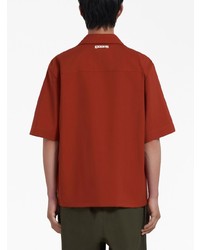 Chemise à manches courtes rouge Marni