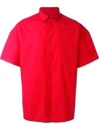 Chemise à manches courtes rouge Les Hommes
