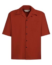 Chemise à manches courtes rouge Marni