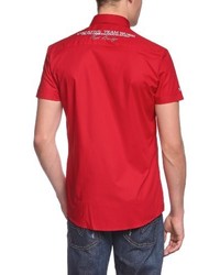 Chemise à manches courtes rouge Redbridge