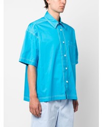 Chemise à manches courtes turquoise Bonsai