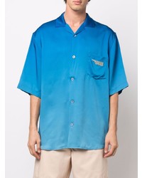 Chemise à manches courtes turquoise Acne Studios