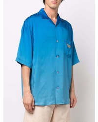 Chemise à manches courtes turquoise Acne Studios