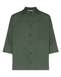 Chemise à manches courtes vert foncé By Walid