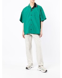 Chemise à manches courtes vert foncé Kolor