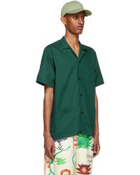 Chemise à manches courtes vert foncé Bather