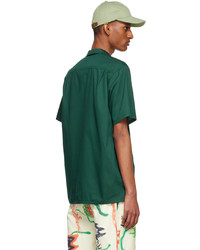 Chemise à manches courtes vert foncé Bather