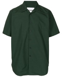 Chemise à manches courtes vert foncé Jil Sander