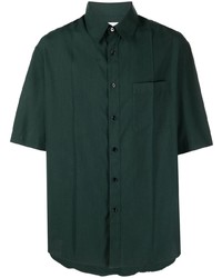Chemise à manches courtes vert foncé Lemaire