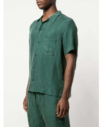 Chemise à manches courtes vert foncé Rochambeau